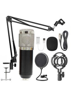 Buy BM800 Professional Suspension Microphone Kit Live Broadcasting Recording Condenser Microphone Set BM-800 silver and black in Egypt