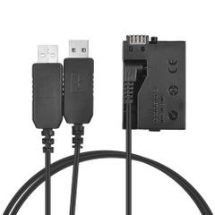 Buy LP-E8 DC Coupler USB Power Adapter Dummy Battery Camera Charger Kit Black in Saudi Arabia