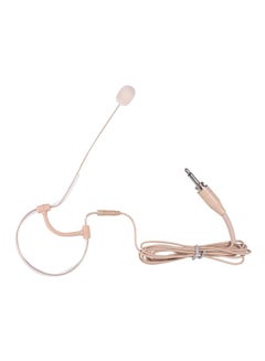 Buy Single Ear-Hook Condenser Wired Microphone Beige in Saudi Arabia