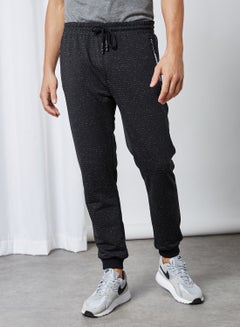 Buy Flecked Sweatpants Black in UAE