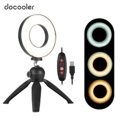 Buy Portable 4.6 Inch LED Ring Light Lamp Black in Saudi Arabia