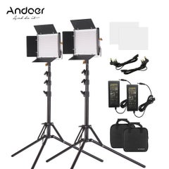 Buy 2 Pack LED Video Light with Stand Lighting Kit Multicolour in Saudi Arabia
