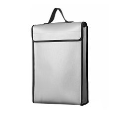 اشتري Fireproof Document Bags Waterproof for File Cash Passport Tablet Documents Storage Holder Silver في السعودية