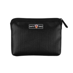 Buy Fireproof Waterproof Document Bags for Cash Passport Card Tickets Storage Holder Black in Saudi Arabia