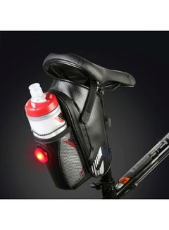 bike saddle bolsa with bottle holder