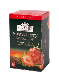 اشتري شاي أسود بنكهة الفراولة 2غرام عبوة من 20 قطعة في الامارات