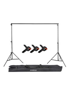 Buy 5-Piece Adjustable Studio Photography Backdrop Stand Kit Black in Saudi Arabia
