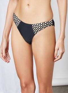 Buy Mesh Detailed Bikini Bottom Black in UAE