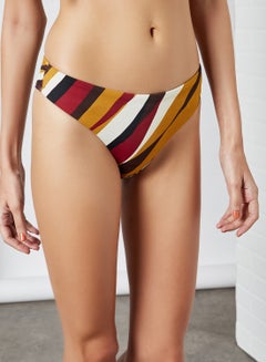 Buy Patterned Bikini Bottom Multi Color in UAE