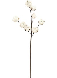 Buy Cotton Boll Stems Artificial Flower White 78cm in UAE