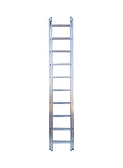 Buy Extension Straight 10 Plus 10 Steps Ladder Silver 282x43x16cm in UAE