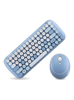 Buy Wireless Keyboard Mouse Combo Blue in Saudi Arabia