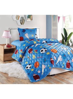 Buy 3-Piece Velvet Comforter Set Polyester Multicolour Single in Saudi Arabia