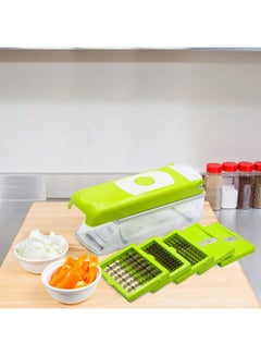 Buy Fruit And Vegetable Slicer Green/Clear 26x10.5centimeter in UAE