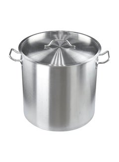 Buy Stock Pot With Lid Silver 60centimeter in UAE