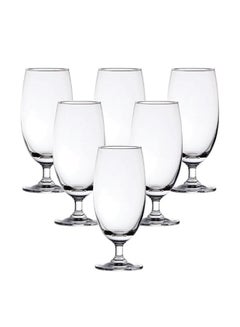 Buy 6-Piece Classic Beverage Glass Set Clear 420ml in UAE