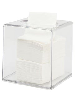 Buy Acrylic Tissue Box Clear 12.5x12.5x14cm in UAE
