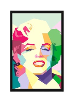 Buy Marilyn Monroe Pop Art Wall Poster With Frame Multicolour 40x60centimeter in UAE