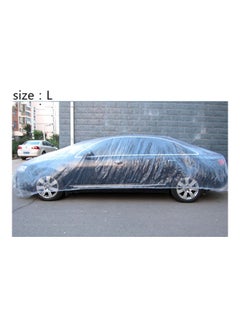 Buy 3 Size LDPE Film Outdoor Clear Disposable Full Car Cover Rain/Dust Resistant Garage Universal Temporary in UAE