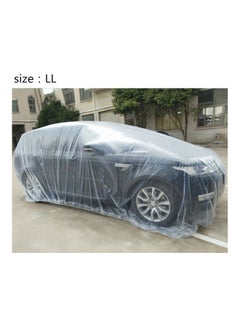 Buy 3 Size LDPE Film Outdoor Clear Disposable Full Car Cover Rain/Dust Resistant Garage Universal Temporary in Saudi Arabia