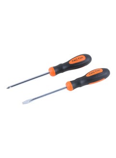 Buy 2-Piece Screwdriver Set Black/Orange/Silver in Saudi Arabia