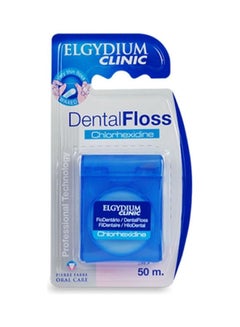 Buy Clinic Chlorhexidine Dental Floss Blue 50ml in UAE
