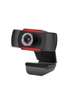 Buy 1080P Full High Definition USB 2.0 Webcam With Microphone Black/Red in UAE