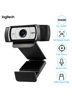 Buy 1080P HD Computer Webcam Black in Saudi Arabia