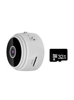 Buy 1080P Mini WiFi Outdoor Portable Cameras White in Saudi Arabia