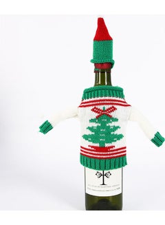 اشتري Knitted Wine Bottle Cover أخضر/أحمر/أبيض 11X16سم في السعودية