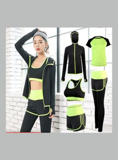 Buy 5-Piece Women Sports Suit green in UAE