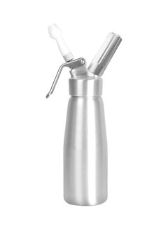 Buy Whipped Cream Dispenser Silver/White 10.24x3.15inch in UAE