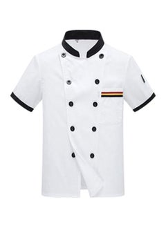 Buy Pocket Detailed Chef Coat White/Black L in UAE