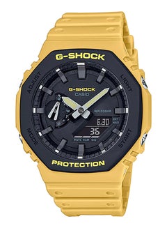 Buy Octagon Shape Resin Band Analog & Digital Wrist Watch 45 mm - Yellow - GA-2110SU-9ADR in Egypt