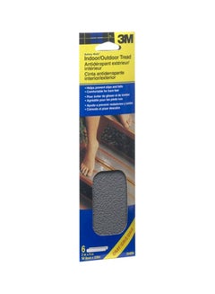 Buy 6-Piece Safety Walk Indoor And Outdoor Tread Grey 2x9inch in Saudi Arabia