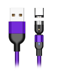 Buy Magnetic Suction Type-C Data Cable Purple/Black in Saudi Arabia