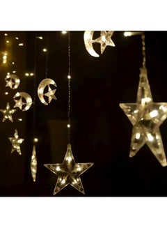 Buy Moon And Star LED String Light Yellow 2.5 x 0.8meter in UAE