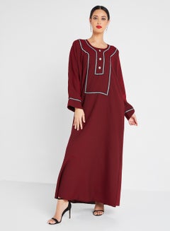 Buy Classic Abaya Maroon in UAE