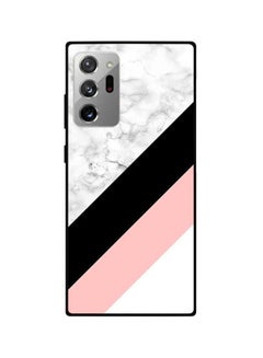Buy Colourblock Printed Case Cover For Samsung Galaxy Note20 Ultra White/Black/Pink in UAE