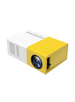 اشتري جهاز بروجيكتور LED صغير ومحمول بدقة فائقة الوضوح YG400 أصفر/ابيض في الامارات