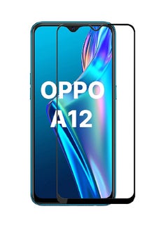 Buy Tempered Glass Screen Protector For Oppo A12 Clear/Black Black in UAE