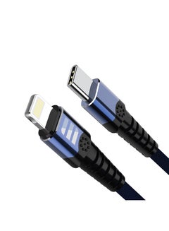 Buy Creative Series Apple Certified USB C To Lightning Cable Blue in Saudi Arabia