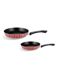 Buy Tempo Set Fry Pan 2 Pieces Red 20-24cm in Saudi Arabia