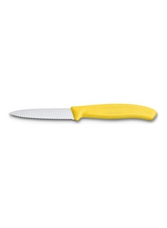Buy 2-Piece Swissclassic Wavy Edge Paring Knife Set Yellow in UAE