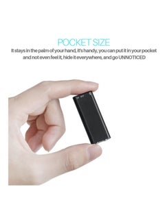 Buy Mini Audio Recorder Voice Listening Device 96 Hours 8GB Bug black in Saudi Arabia