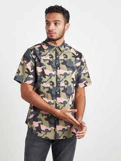 Buy Camo Printed Shirt with Short Sleeves Multicolour in Egypt
