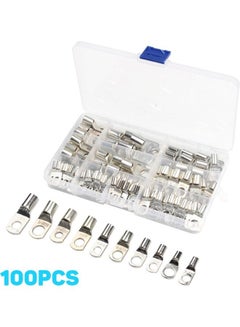Buy 100Pcs SC Tinned Copper Lugs Ring Electric Wire Cable Connector Crimp Terminal in Saudi Arabia