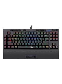 Buy Redragon K596 Vishnu 2.4G Wireless/Wired RGB Mechanical Gaming Keyboard, 87 Keys TKL Compact Keyboard With 2400 mAh Battery,10 Onboard Macro Keys & Wrist Rest,10H Play Time, Red Switches in UAE