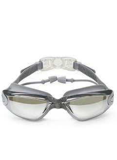 Buy 2 In 1 Mirrored Swimming Goggles With Ear Plugs in Saudi Arabia