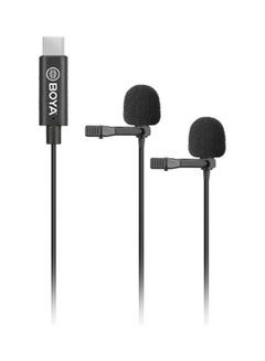 Buy Dual Lavalier Type-C Connector Microphone M3D BY-M3D Black in UAE